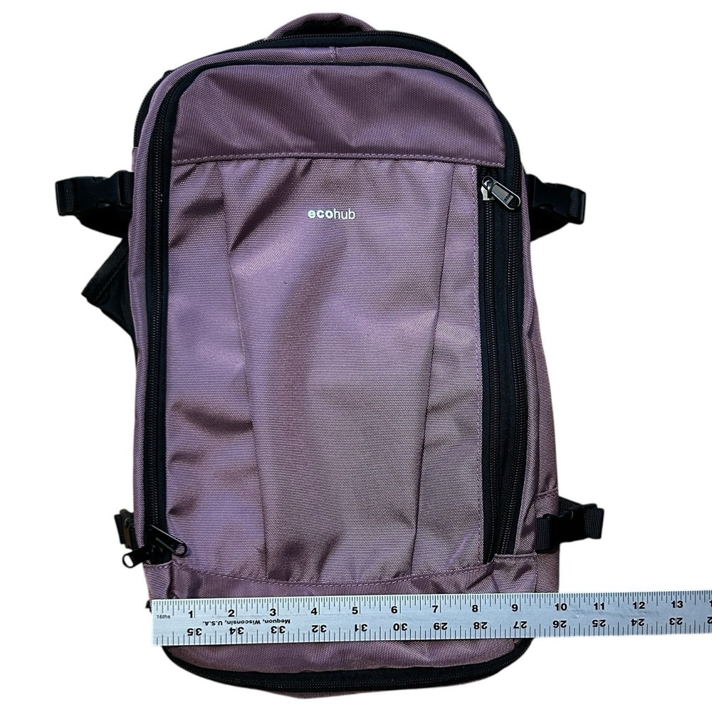 ECOHUB 17" Travel Backpack Carry On Bag Pink TSA Approved Water Resistant NWOT - Picture 7 of 13